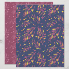 Lámina Papel de Scrapbook Morado Palma