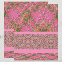 Lámina Papel de Scrapbook Muestra Rosa de 2 Caras