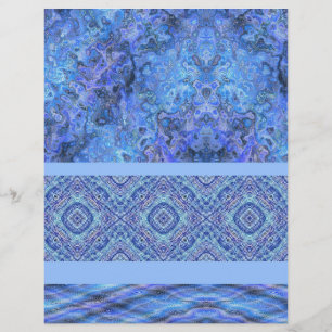Lámina Papel de Scrapbook Muestrario Azul de 2 Caras