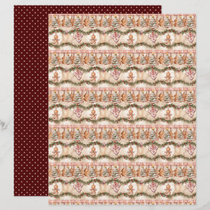Lámina Papel de Scrapbook Navideño Vintage