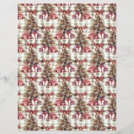 Lámina Papel de Scrapbook Navideño Vintage