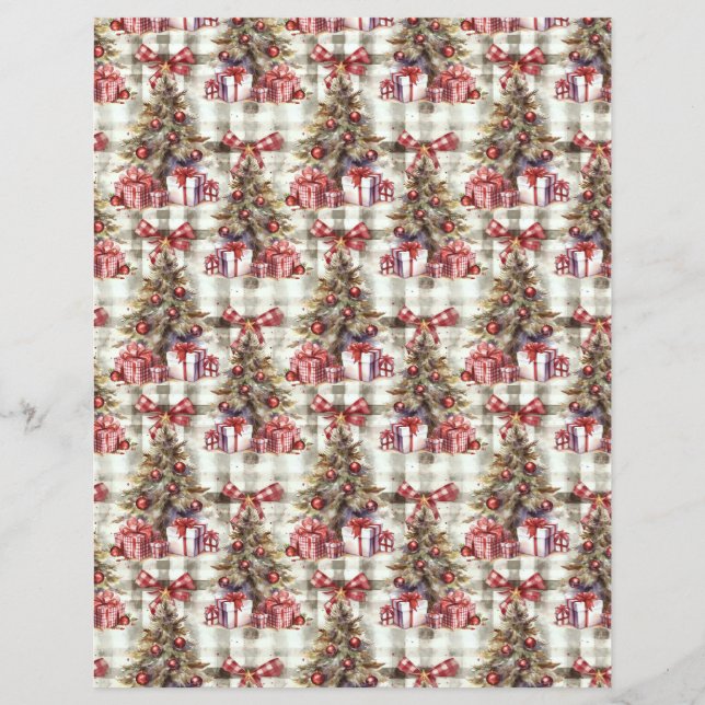 Lámina Papel de Scrapbook Navideño Vintage (Anverso)