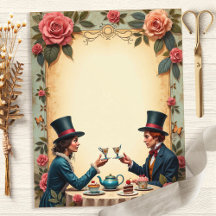 Papel de Scrapbook para Tostada de Fiesta de Té de
