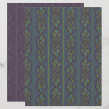 Papel de Scrapbook Pavoreal Art Nouveau