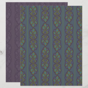Lámina Papel de Scrapbook Pavoreal Art Nouveau