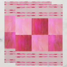 Lámina Papel de Scrapbook Pink Skies Tiles de 2 caras