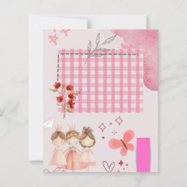 Lámina Papel de scrapbook rosa