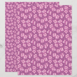 Lámina Papel de Scrapbook Rosa Constelación Matemática Pr
