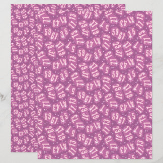 Lámina Papel de Scrapbook Rosa Constelación Matemática Pr