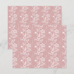 Lámina Papel de Scrapbook Rosa Rubor con Patrón Floral El