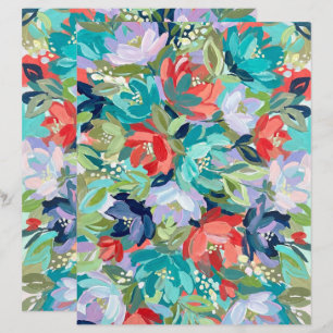 Lámina Papel de Scrapbook Sinfonía de Jardín Vibrante