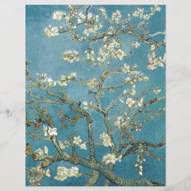 LÁMINA PAPEL DE SCRAPBOOK :VAN GOGH : ALMOND BLOSSOM (Anverso)