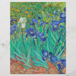 LÁMINA PAPEL DE SCRAPBOOK : VAN GOGH : IRISES : 1889