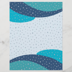 Lámina Papel de Scrapbook Verde Azul
