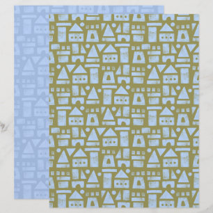 Lámina Papel de Scrapbook Verde Castillo de Arena
