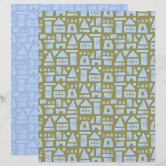 Lámina Papel de Scrapbook Verde Castillo de Arena