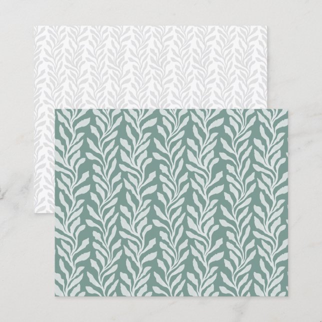 Lámina Papel de Scrapbook Verde Turquesa de Algas Botánic (Anverso / Reverso)