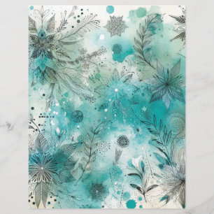 Lámina Papel de scrapbook vintage efímero de diario de de