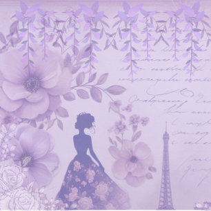 Lámina Papel de scrapbook vintage efímero de diario de de