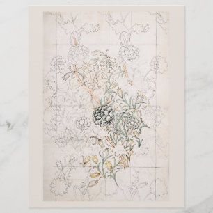 LÁMINA PAPEL DE SCRAPBOOK : WILLIAM MORRIS : WILD TULIP