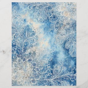 Lámina Papel de Scrapbooking Azul Lace