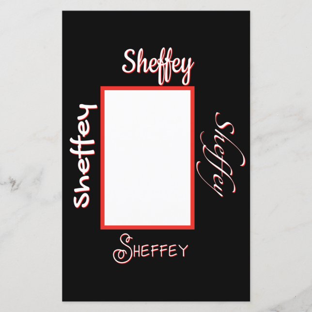 Lámina Papel de Sheffey Fonts (Anverso)