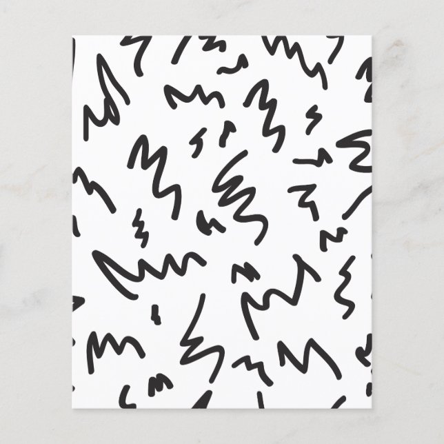 Lámina Papel de zag zag Scrapbook en blanco y negro moder (Anverso)