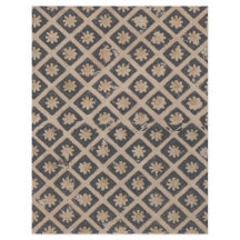 Papel decoupage de flores dentro de cuadrados