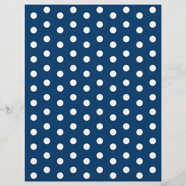 Lámina Papel del bebé blanco azul de Dot Polka (Anverso)