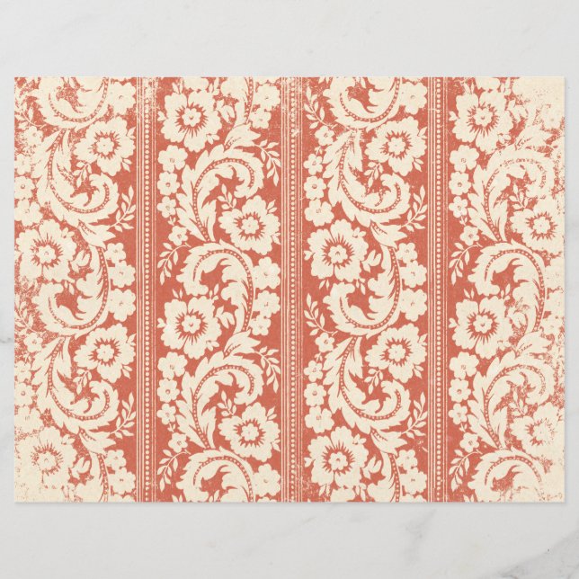 Lámina Papel del diario basura floral Scrapbooking (Anverso)