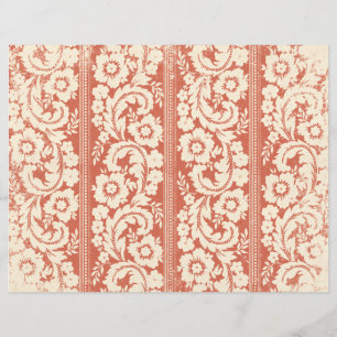 Lámina Papel del diario basura floral Scrapbooking