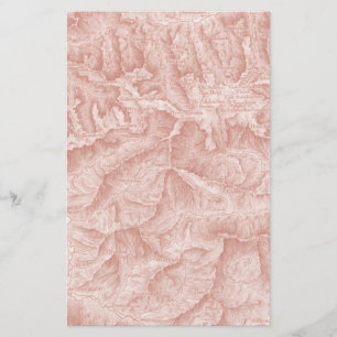 Lámina Papel del mapa topográfico de montaña
