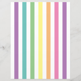 Lámina Papel del patrón de rayas arcoiris Pastel