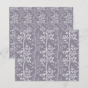 Lámina Papel delicado floral lila pálido para scrapbook