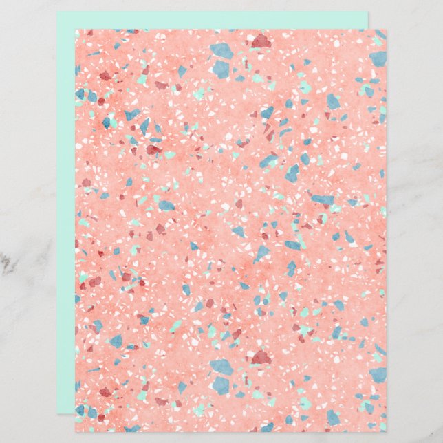 Lámina Papel divertido y colorido de arte mosaico (Anverso / Reverso)