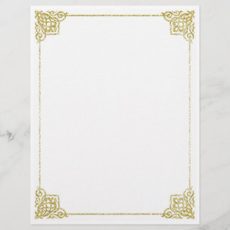 Lámina Papel dorado y blanco Papel de escritura 8,5x11