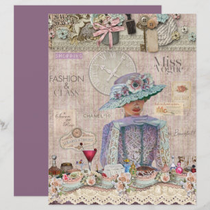 Lámina Papel elegante de cuaderno de moda y clase