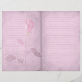 Lámina Papel en el diario en línea Dusky Pink Rosebud