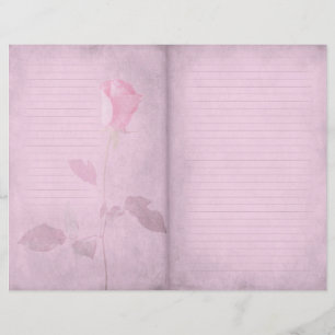 Lámina Papel en el diario en línea Dusky Pink Rosebud