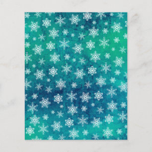 Lámina Papel escrapbook con copos de nieve con problemas