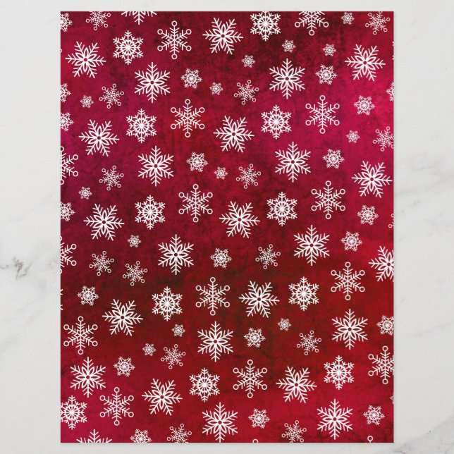 Lámina Papel escrapbook de copos de nieve con problemas - (Anverso)