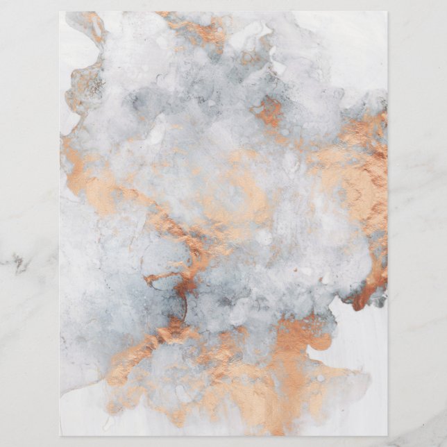 Lámina Papel escrapbook de granito de oro de cobre azul t (Anverso)