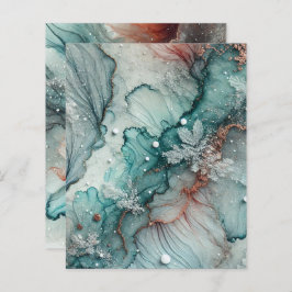 Lámina Papel escrapeador de tinta de alcohol para otoño e