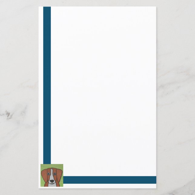 Lámina Papel estacional de Beagle Cute (Anverso)