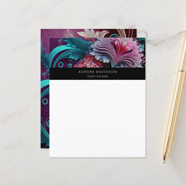 Lámina Papel estacional Personalizado de acuarela de flor (Anverso/Reverso In Situ)