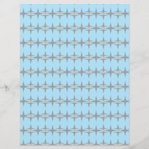 Lámina Papel estilo de los años 60 de baby blue Scrapbook