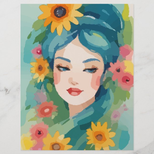Lámina Papel Floral Daydream Portrabook (Anverso)
