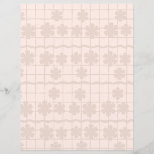 Lámina Papel Floral de Cuadrícula para Scrapbook