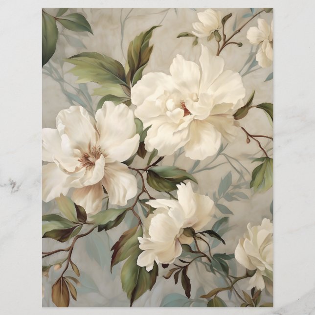 Lámina Papel floral para la caravana (Anverso)