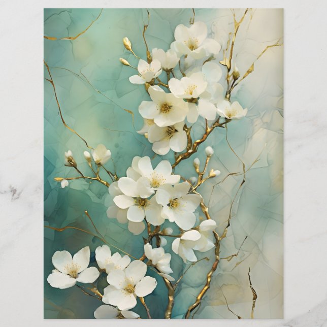 Lámina Papel floral para la caravana (Anverso)